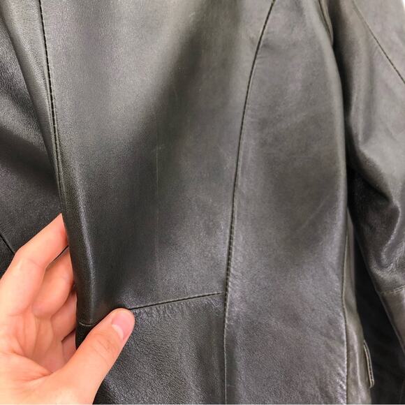 VTG INC International Concepts Leather Jacket Deep Green M - Picture 9 of 10